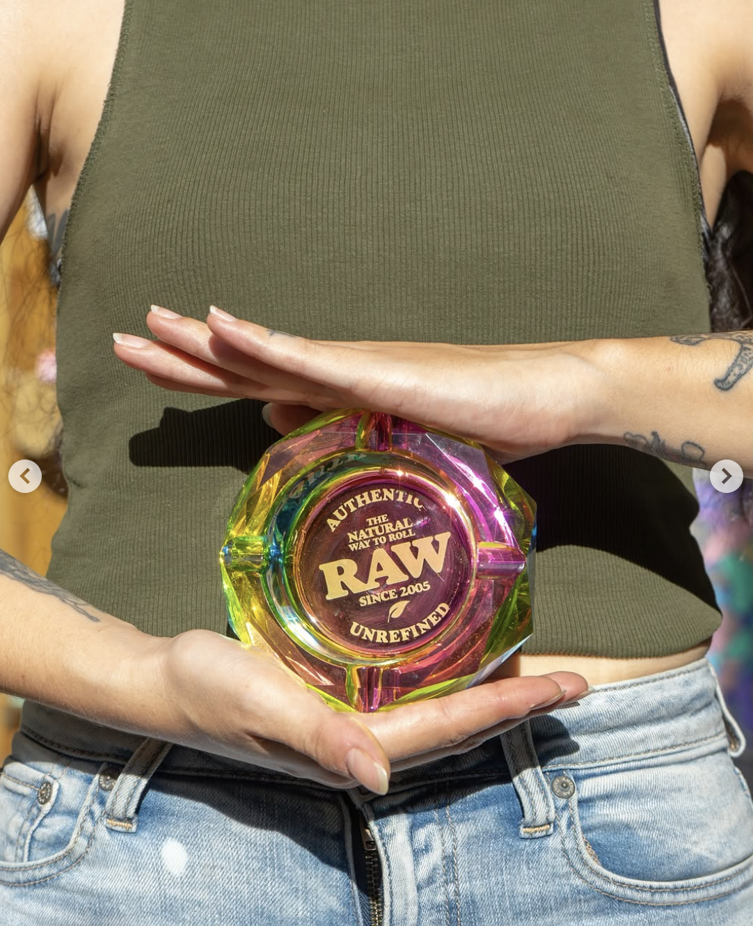 RAW Glass Ashtray — Gift Box